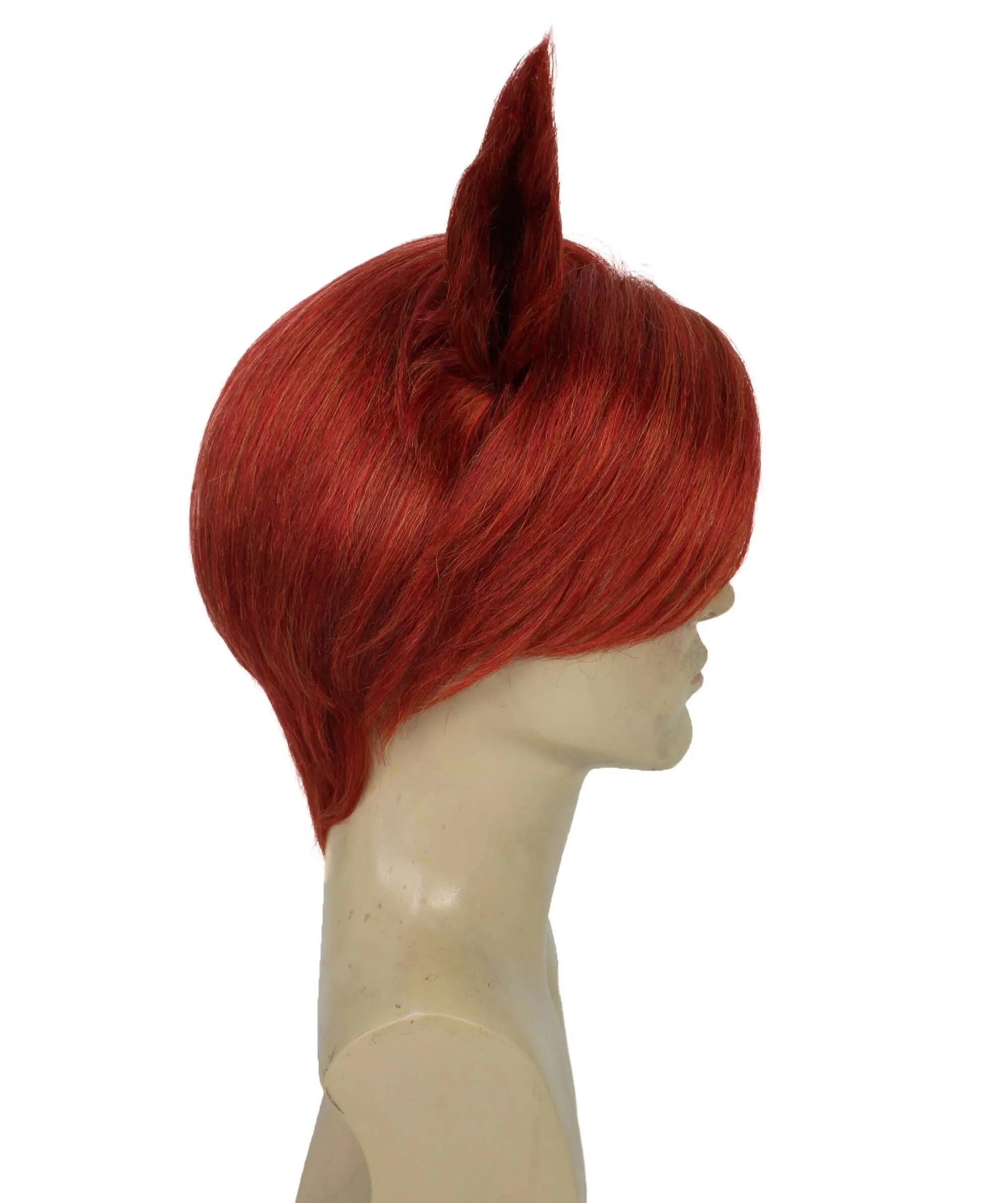 Adult Men's Crystal Gurdian Crimson Horn Game Wig | Best for Halloween | Flame-retardant Synthetic Fiber