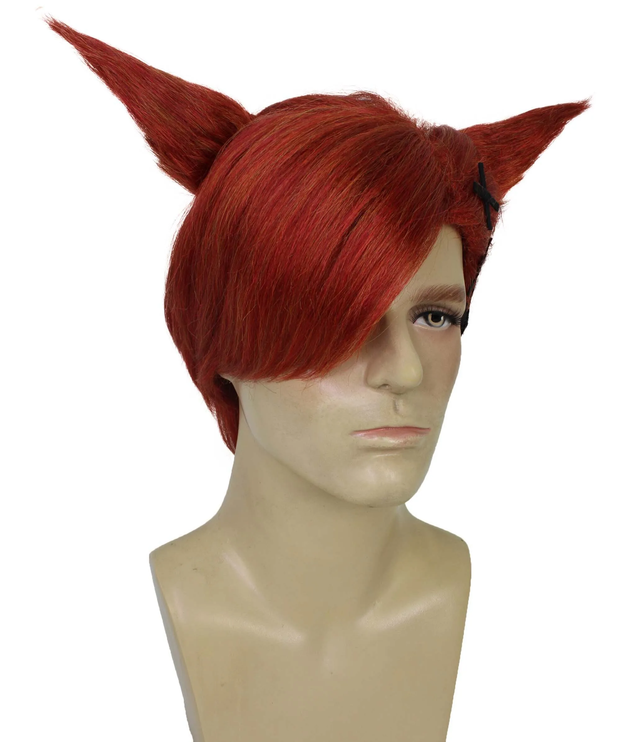 Adult Men's Crystal Gurdian Crimson Horn Game Wig | Best for Halloween | Flame-retardant Synthetic Fiber