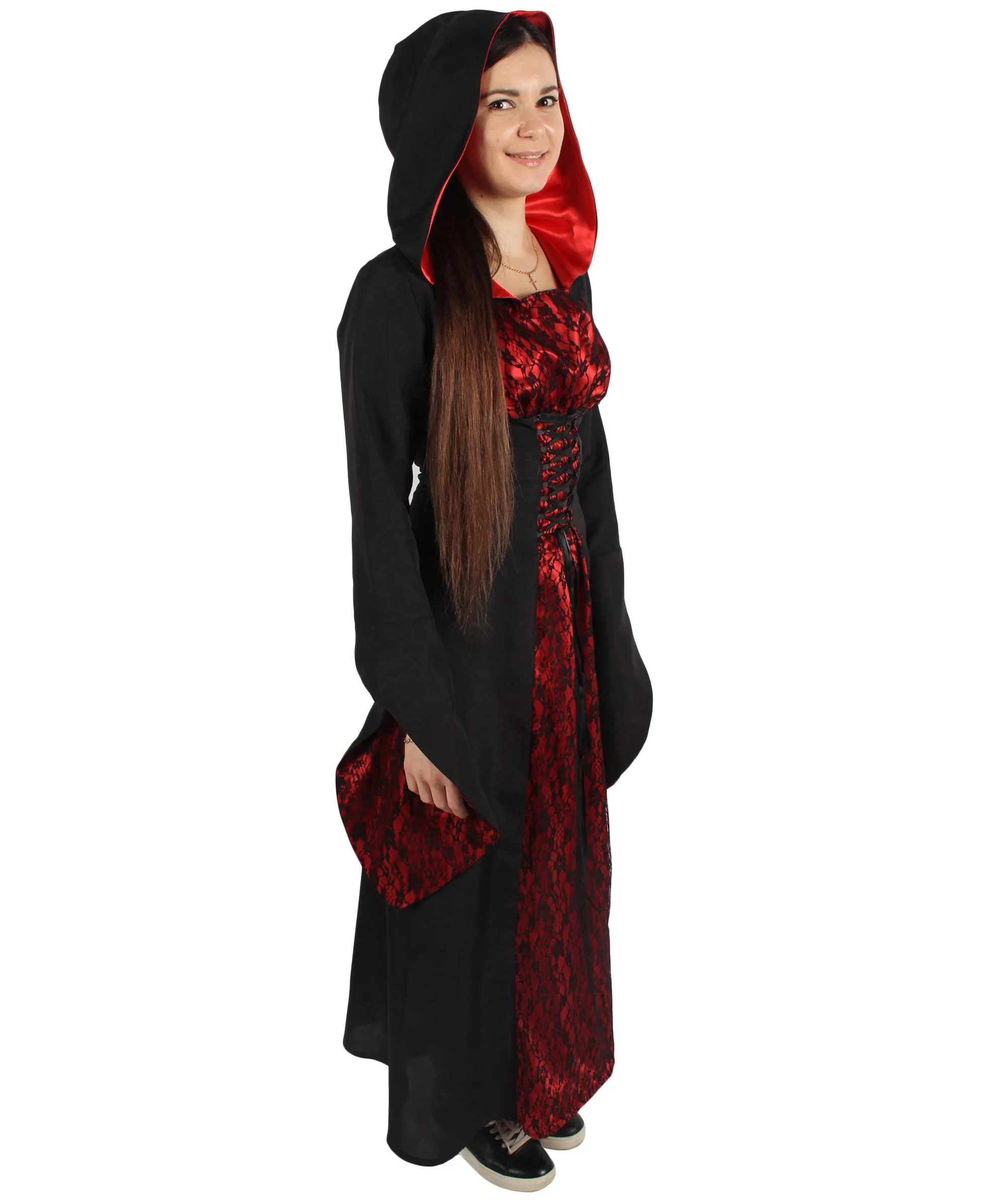 Adult Women's Deluxe Horror Vampiress  Costume | Black Halloween Costume