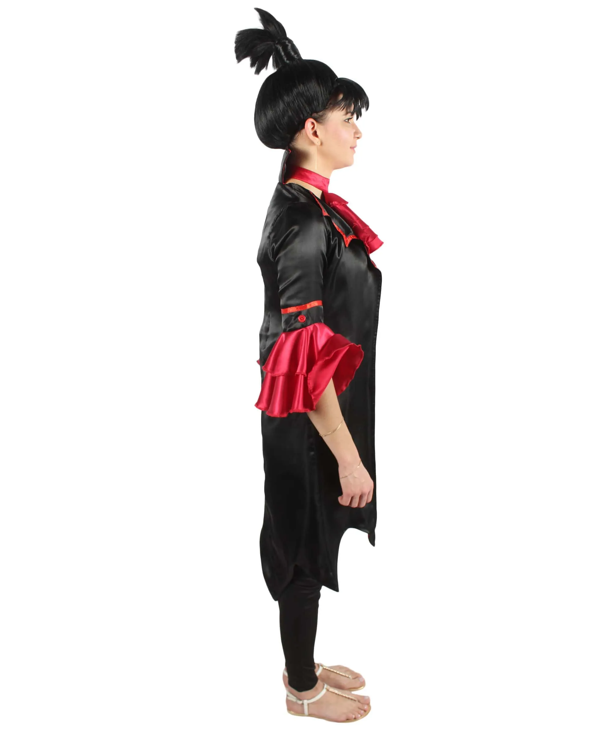 Adult Women’s Exquisite Vampire Costume with Attached Collar | Multiple Size Options