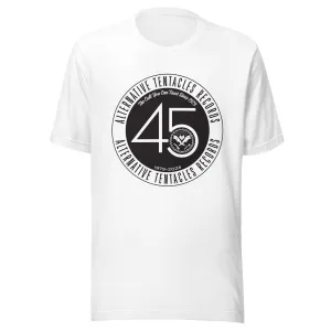 Alternative Tentacles 45th Anniversary - Black on White Unisex T-Shirt