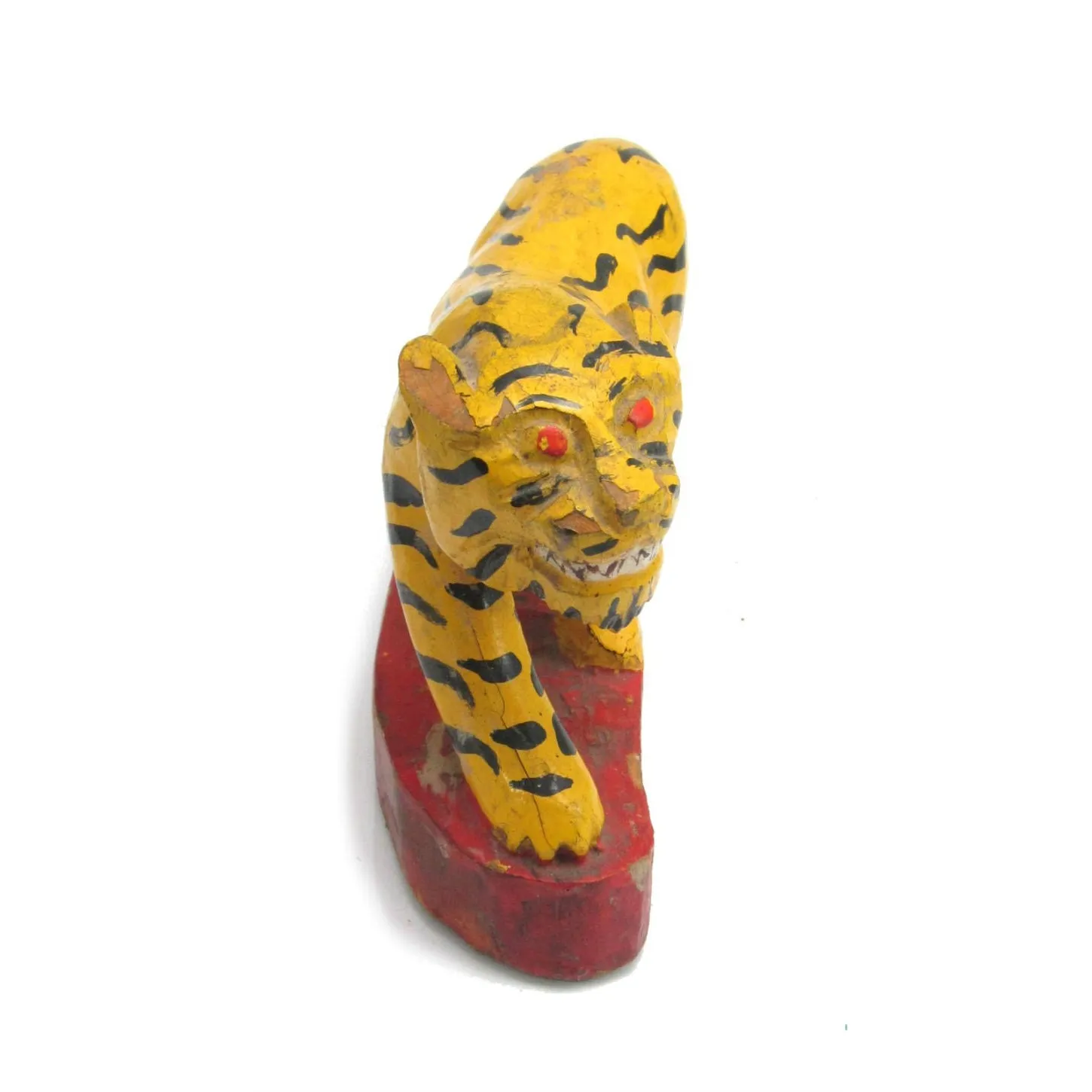 Antique Northern Thailand/ Burma Border Tiger Temple Guardian Figure -05