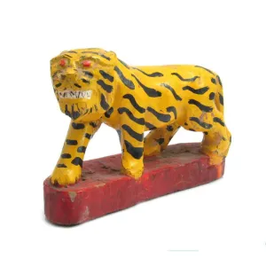 Antique Northern Thailand/ Burma Border Tiger Temple Guardian Figure -05