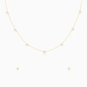 Anushka Sharma Golden Star Constellation Pendant Set