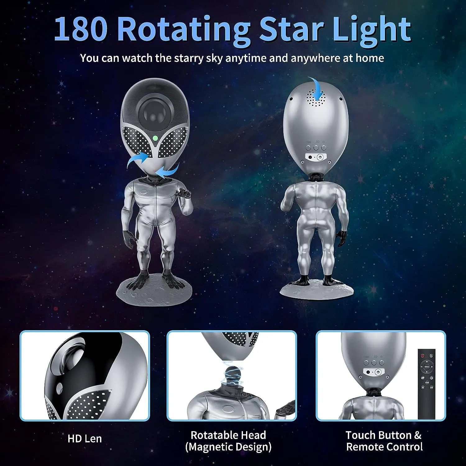 Astronaut Aliens Star Projector - Talking Nebula Projector