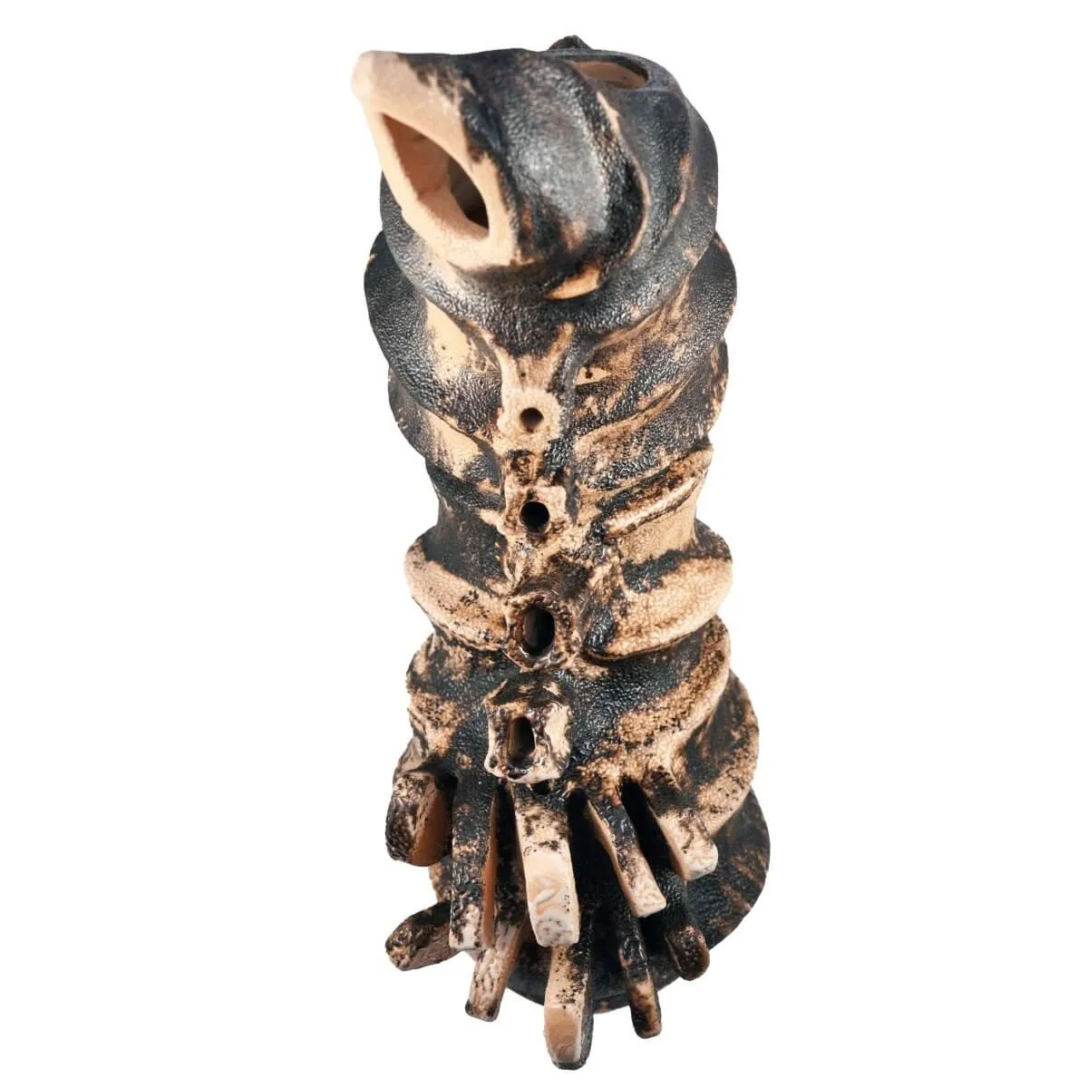 Bone series no. 4 - Bones collection raku ceramic pottery sculpture by Adil Ghani