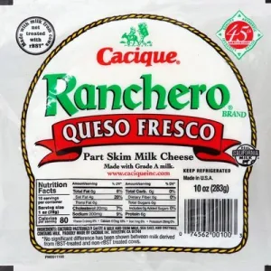 Cacique Ranchero Queso Fresco 12/10 Oz [Peterson #15245]