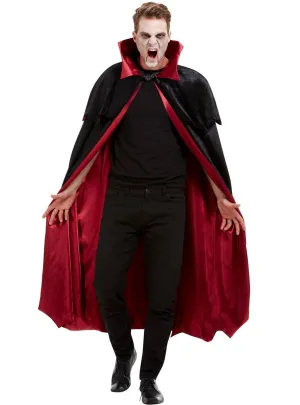 Deluxe Red and Black Velvet Vampire Halloween Cape