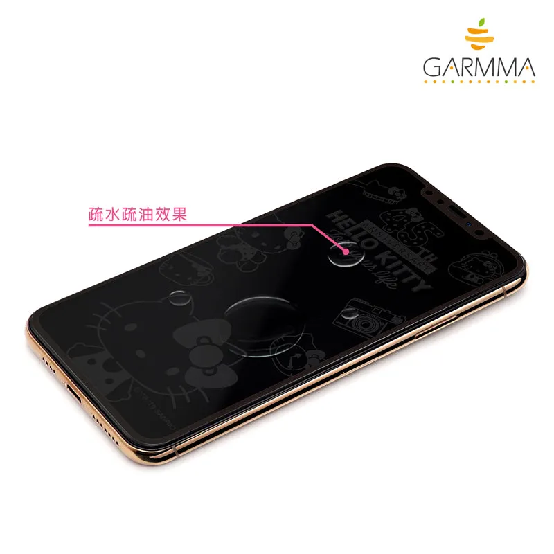 GARMMA Hello Kitty 45th Anniversary Screen Off Print Tempered Glass Protector Film