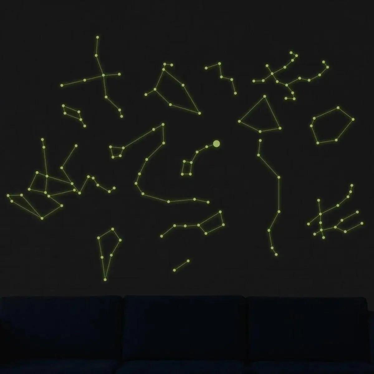 Glowing Starry Sky Ceiling Decal - Luminous Constellation Stickers