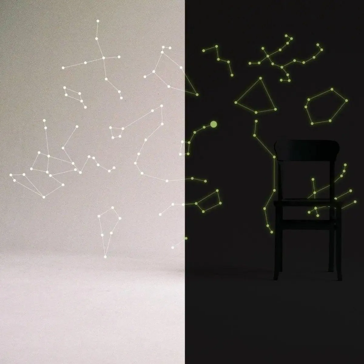 Glowing Starry Sky Ceiling Decal - Luminous Constellation Stickers