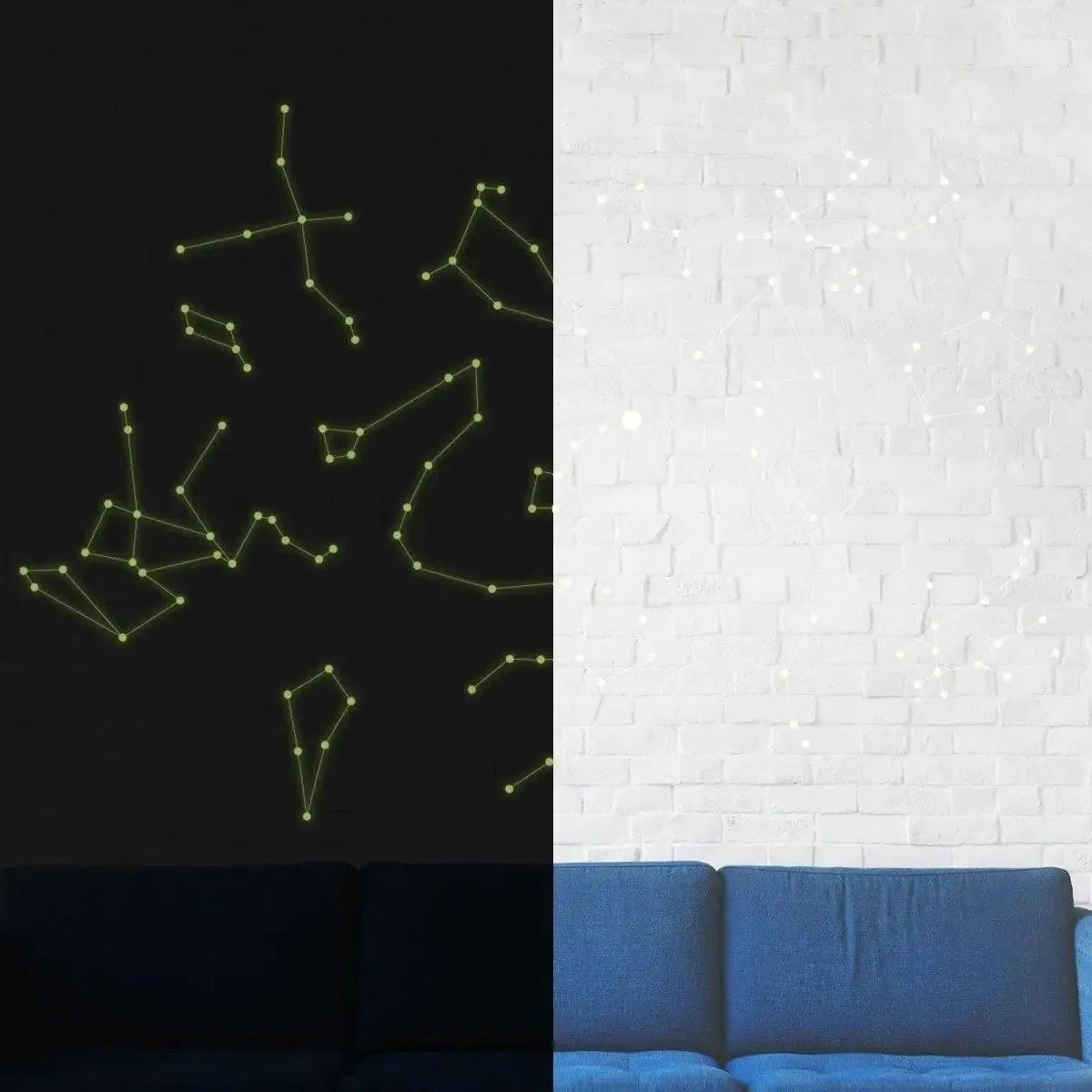 Glowing Starry Sky Ceiling Decal - Luminous Constellation Stickers