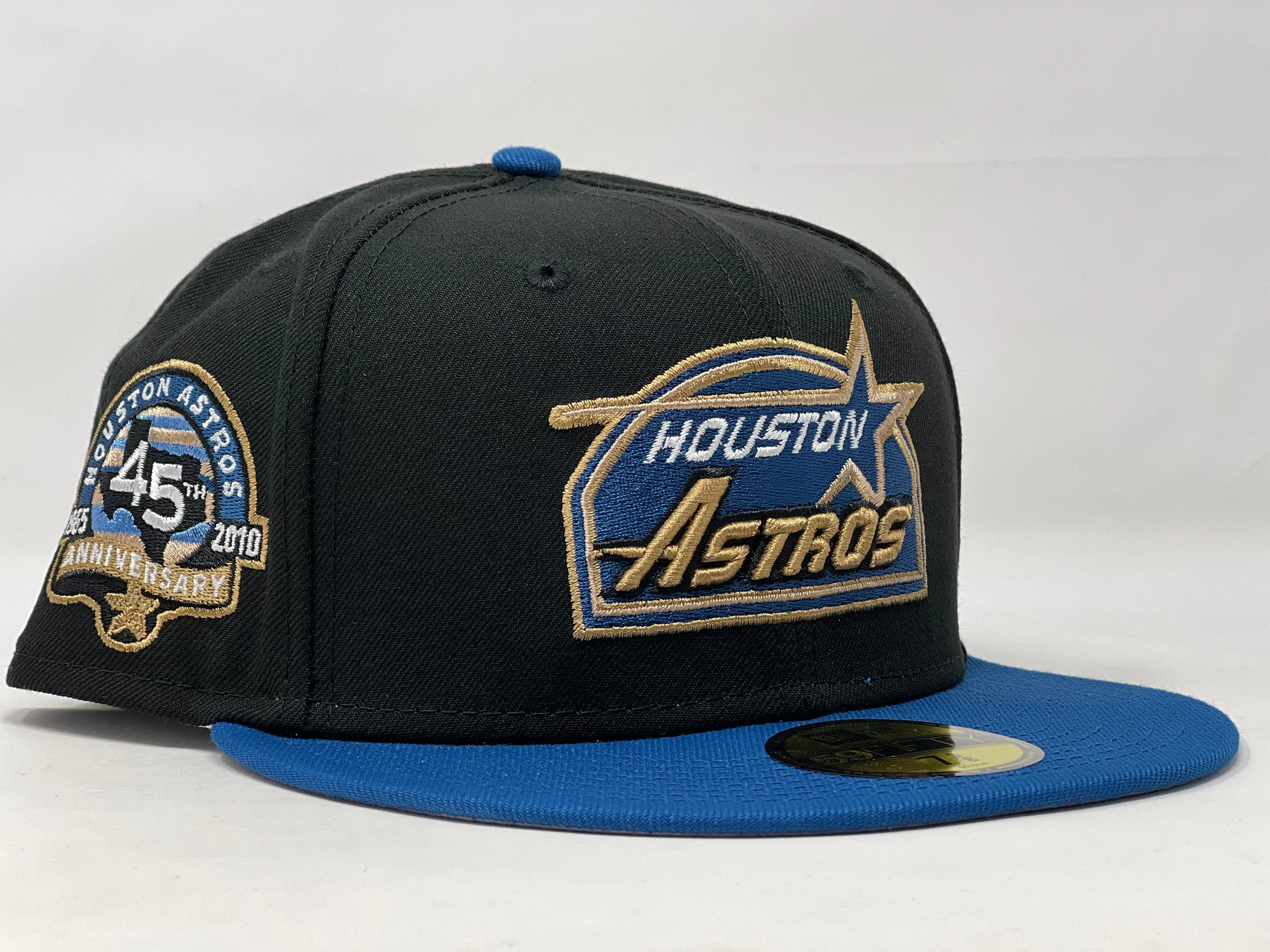 Houston Astros 45th anniversary gray brim new era fitted hat to Match Air Jordan 3 Wizards