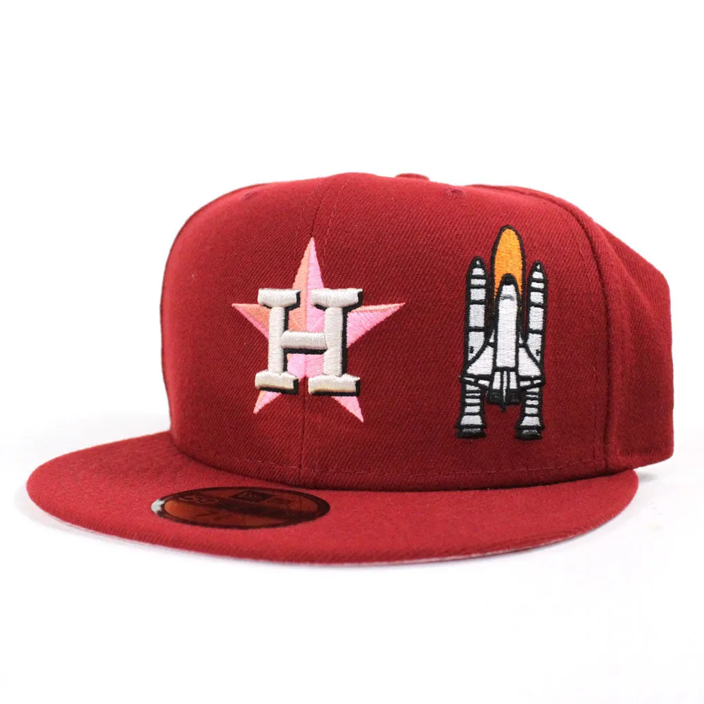 Houston Astros 45th Anniversary New Era 59Fifty Fitted Hat (Brick Red Pink Under Brim)