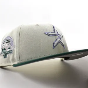 Houston Astros 45th Anniversary New Era 59Fifty Fitted Hat (Chrome White Emerald Green Gray Under Brim)