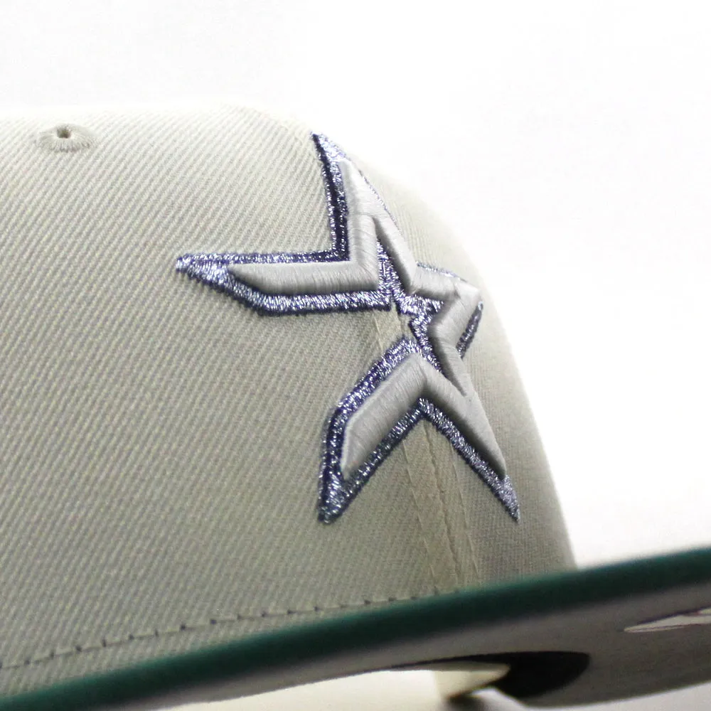 Houston Astros 45th Anniversary New Era 59Fifty Fitted Hat (Chrome White Emerald Green Gray Under Brim)