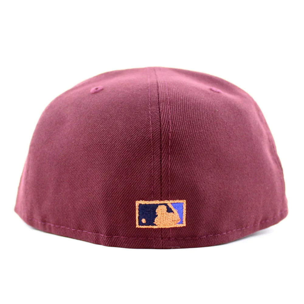 Houston Astros 45TH ANNIVERSARY New Era 59Fifty Fitted Hat (Maroon Azure Aqua Under Brim)