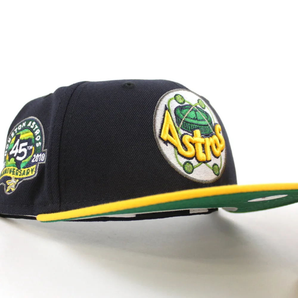 Houston Astros 45th Anniversary New Era 59Fifty Fitted Hat (Navy Gold Green Under Brim)