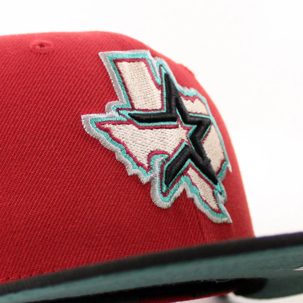 Houston Astros 45th Anniversary New Era 59Fifty Fitted Hat (Pinot Red Black and Pine Green Under Brim)