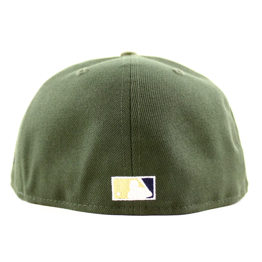 Houston Astros 45Th Anniversary  New Era 59Fifty Fitted Hat (Seaweed Olive Khaki Under Brim)