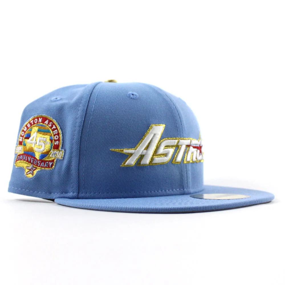 Houston Astros 45th Anniversary New Era 59Fifty Fitted Hat (Sky Blue Gray Under Brim)