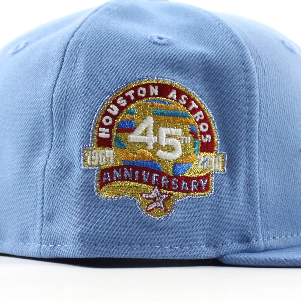 Houston Astros 45th Anniversary New Era 59Fifty Fitted Hat (Sky Blue Gray Under Brim)