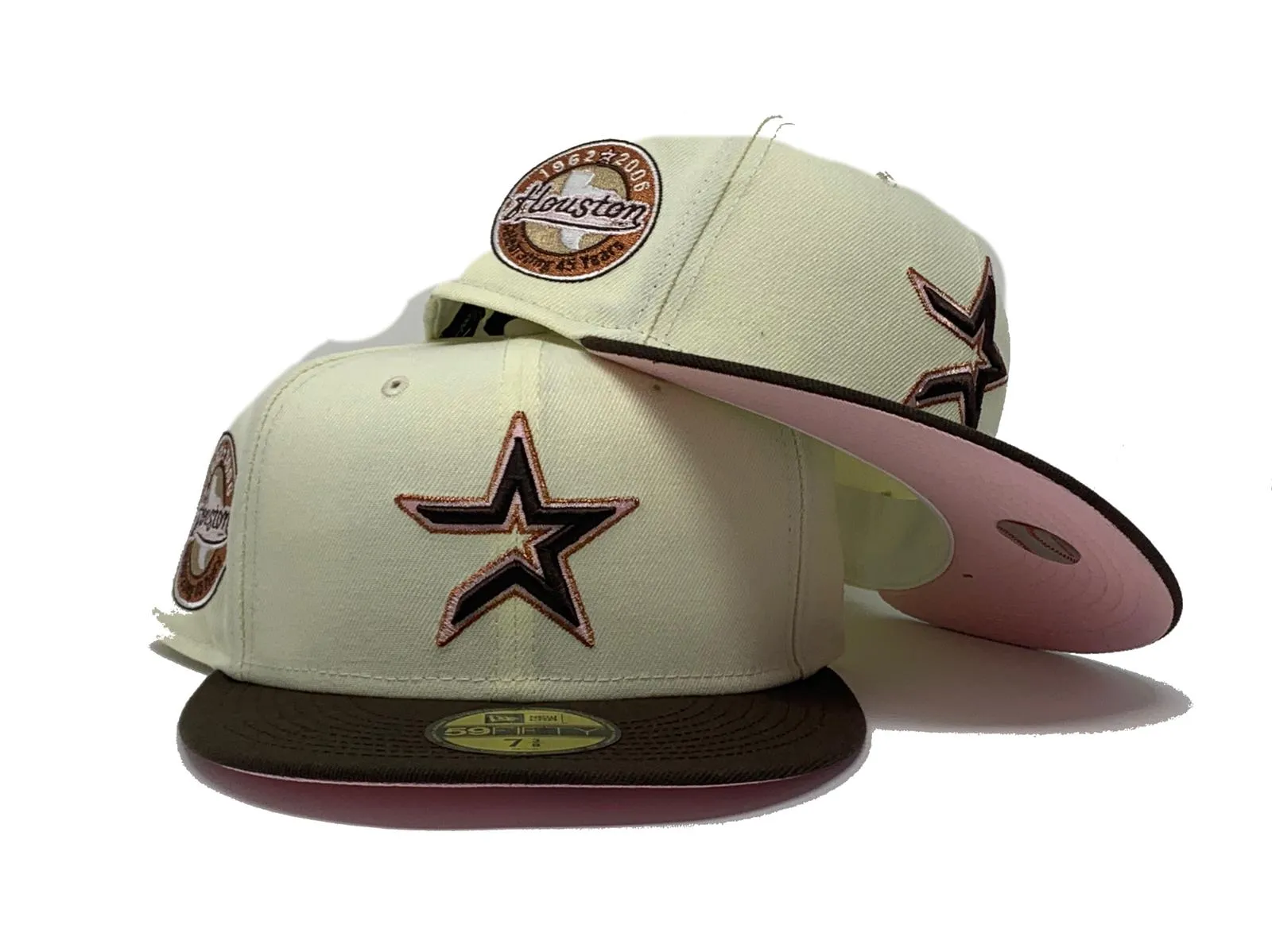 HOUSTON ASTROS 45TH ANNIVERSARY PINK BRIM NEW ERA FITTED HAT