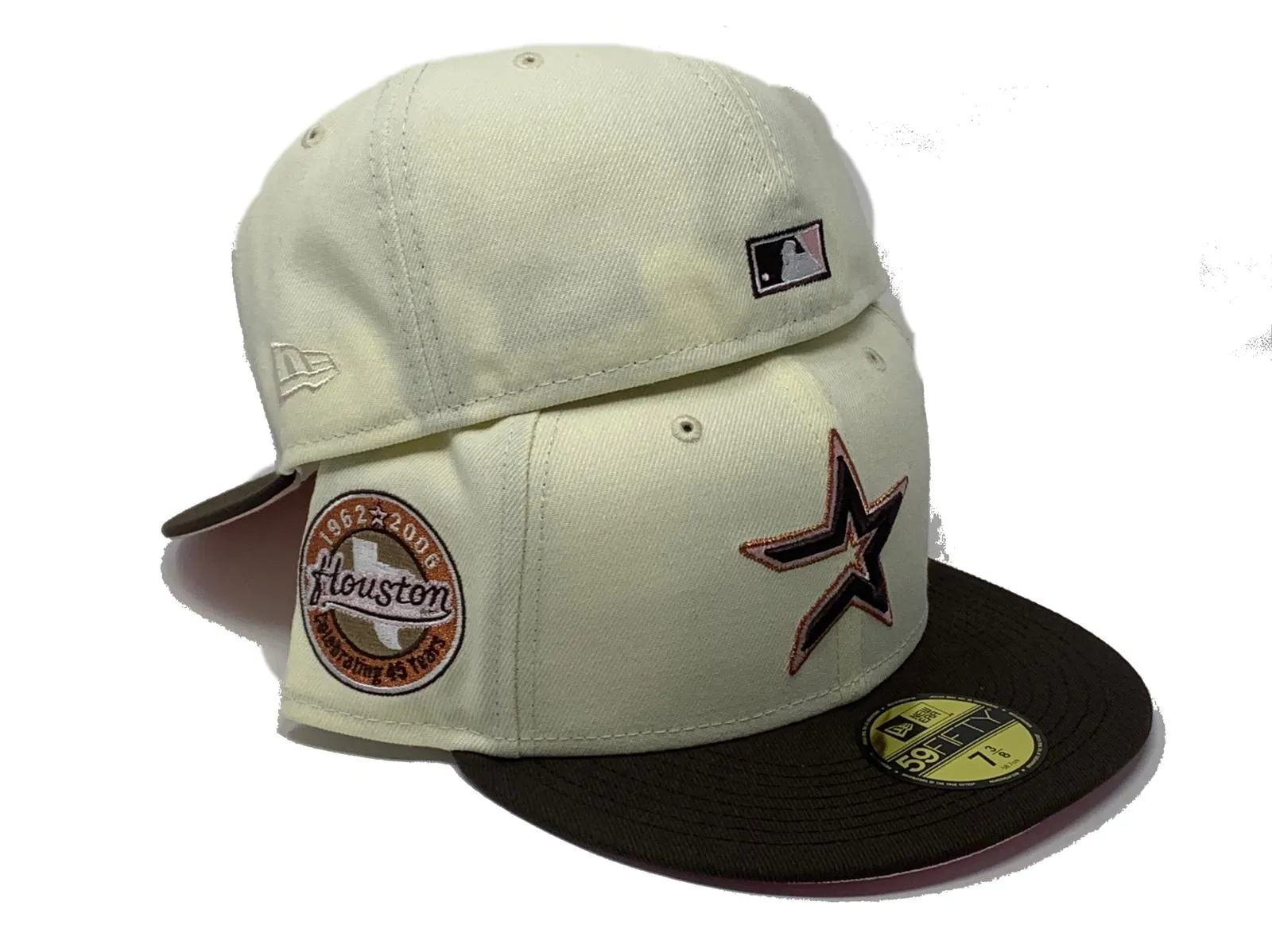 HOUSTON ASTROS 45TH ANNIVERSARY PINK BRIM NEW ERA FITTED HAT