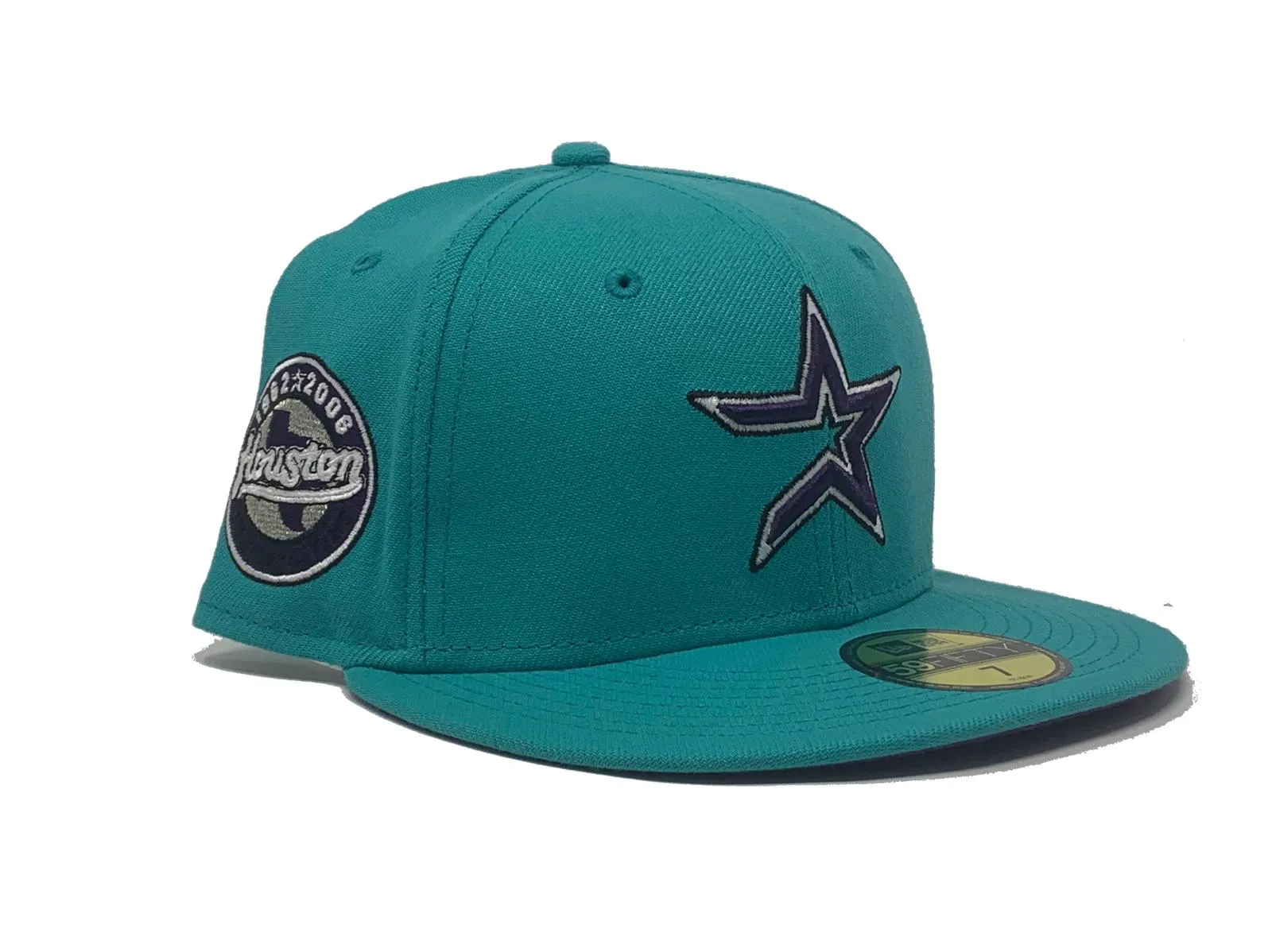 HOUSTON ASTROS 45TH ANNIVERSARY TEAL PURPLE BRIM NEW ERA FITTED HAT