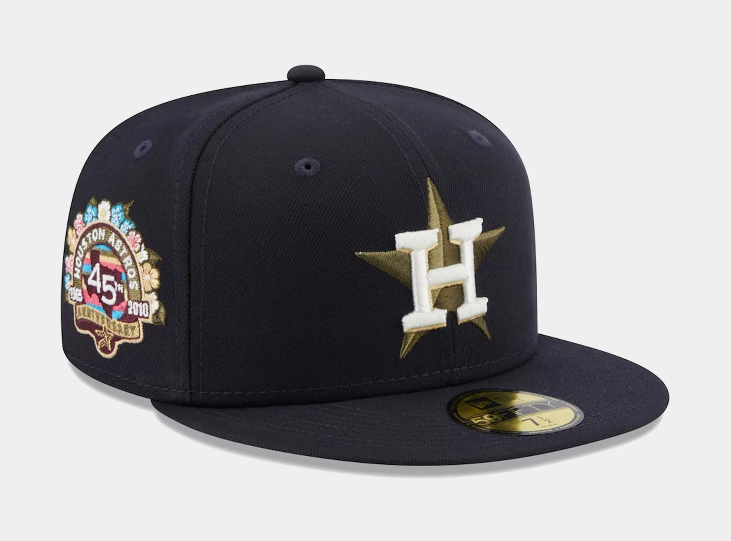 Houston Astros Botanical 59FIFTY Mens Fitted Hat (Navy)