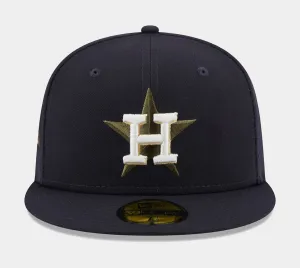 Houston Astros Botanical 59FIFTY Mens Fitted Hat (Navy)