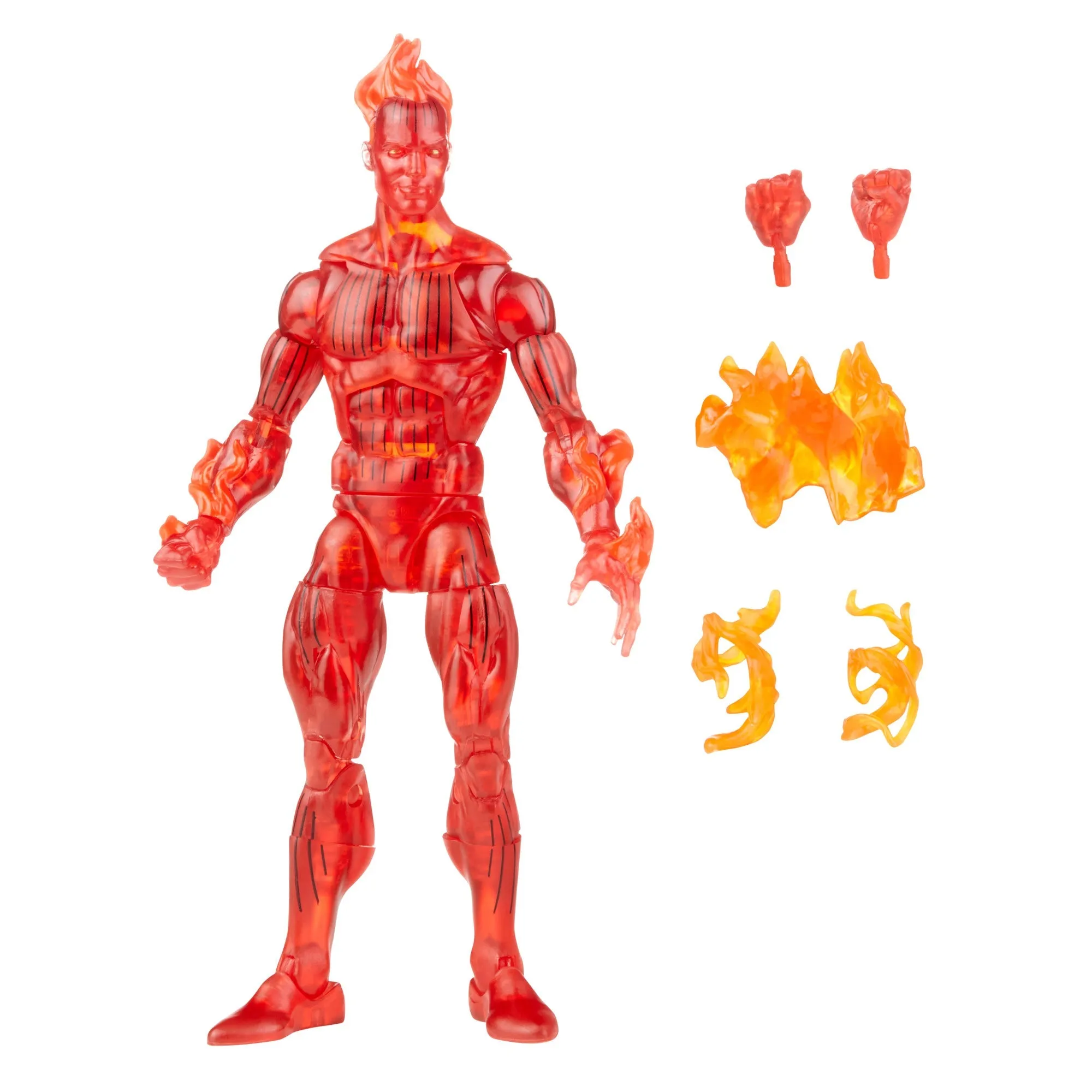 Marvel Legends Vintage Retro Series Fantastic Four 4 Human Torch Action Figure