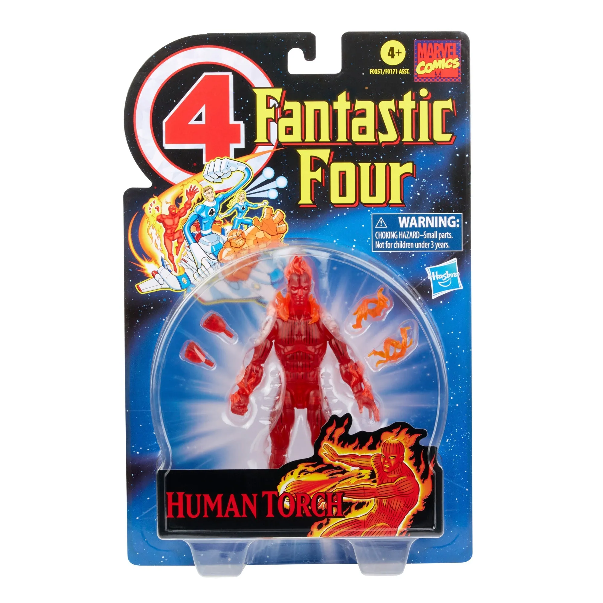 Marvel Legends Vintage Retro Series Fantastic Four 4 Human Torch Action Figure