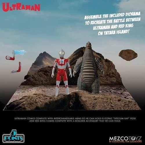 Mezco Toyz 5 Points Ultraman & Red King Action Figure Boxed Set