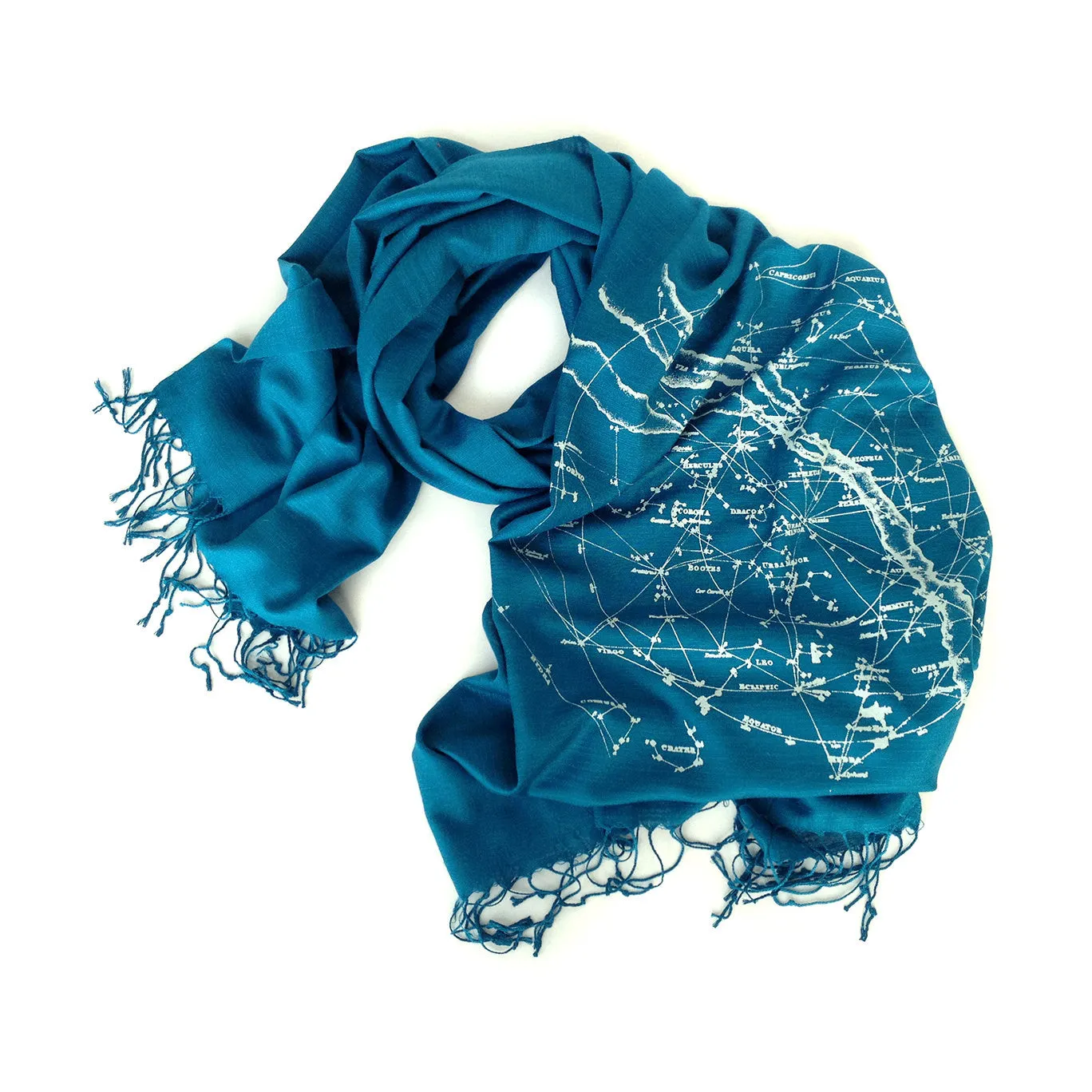 Milky Way Star Chart Scarf, bamboo pashmina