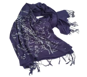 Milky Way Star Chart Scarf, bamboo pashmina