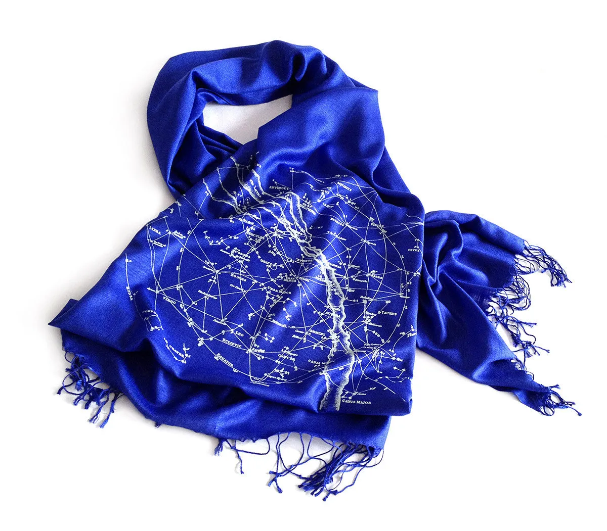 Milky Way Star Chart Scarf, bamboo pashmina