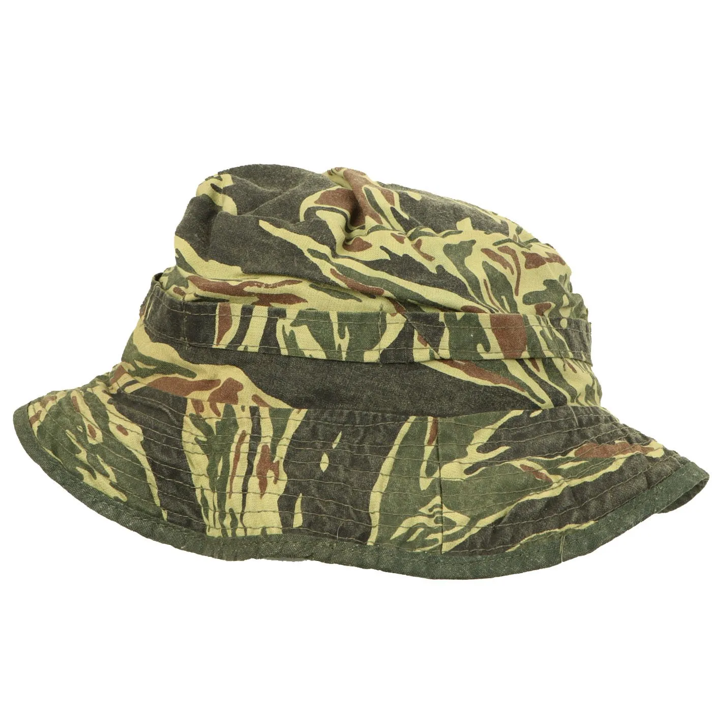 Original U.S. Vietnam War Post War Taiwanese Tiger Stripe Camouflage Boonie Hat