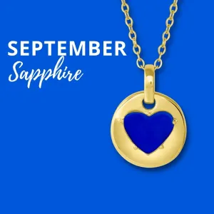 SEPTEMBER Birthstone Gold Jane Necklace in Sapphire