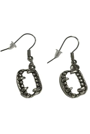 Silver Teeth Earrings