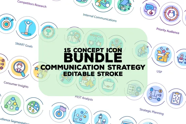 Strategic Communication Icons Bundle