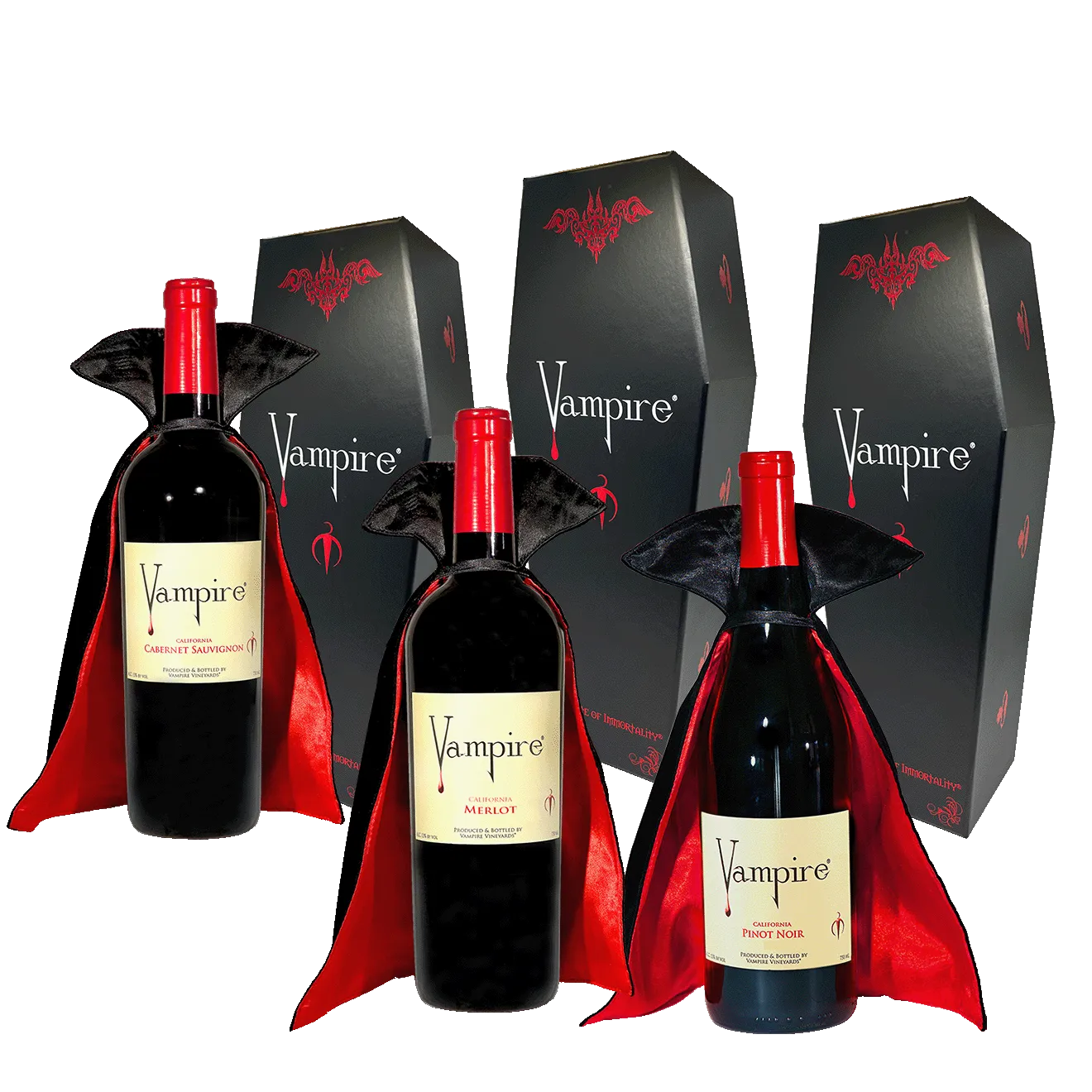 VAMPIRE® COFFIN & CAPE RED WINE TRILOGY