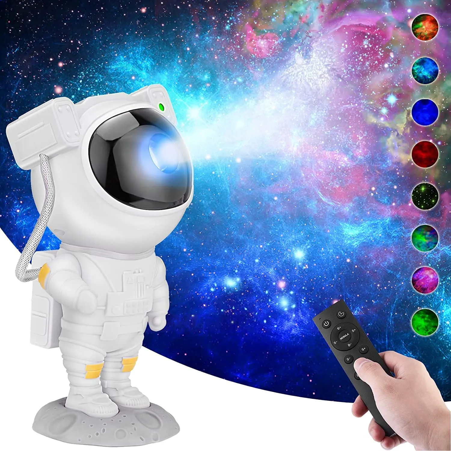 Xergy Astronaut Starry Projector 360° Adjustable Galaxy Projector Light with Remote Control Spaceman Night Light Suitable for Gaming Room, Home Theater, Kids Adult Bedroom, Birthday